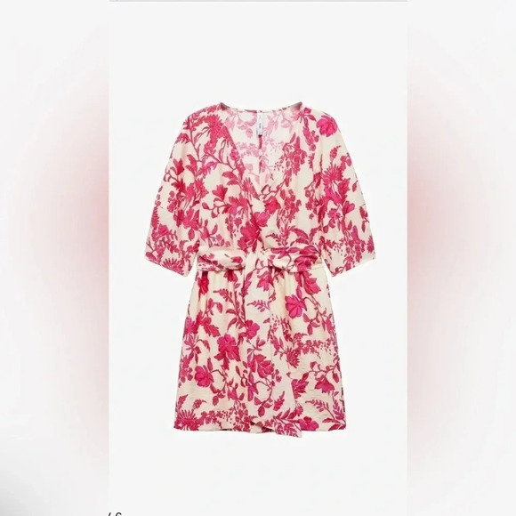 Mango Floral-print wrap midi dress liberty floral plus size - Picture 4 of 12